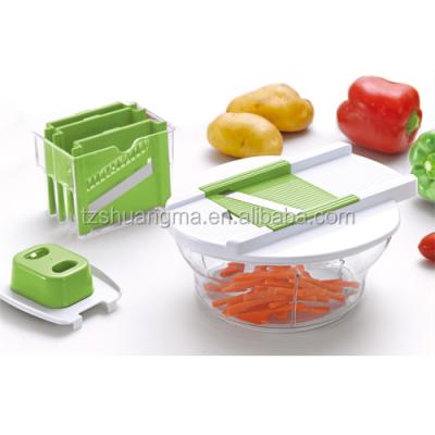 China Viable SMILE MOM Mandoline Slicer Cutter Vegetable Dicer Fruit Slicer with 4 Interchangeable Blades for sale