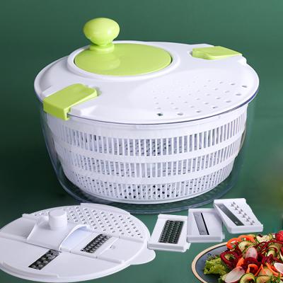 China Multi Sustainable Kitchen 4L Salad Set Hand Grater Vegetable Slicer Vegetable Salad Spinner for sale