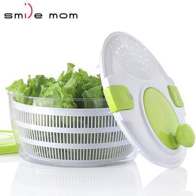 China Sustainable D650 Kitchen Appliance Tools Manual Salad Mixer Fruit And Vegetable Salad Plastic Spinner for sale