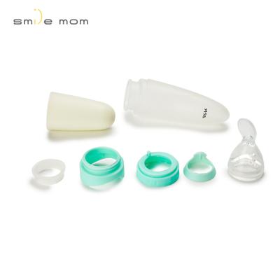 China BPA Free Feeding Supplement Infant Feeder Safe Cereal Baby Dishware Plants Silicone Baby Spoon Nipple Feeding Bottle for sale