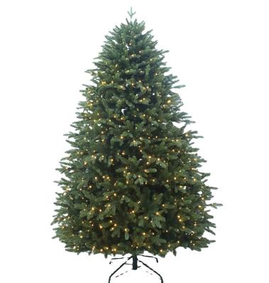 China Wholesale Green Thin Artificial Led Christmas Tree Fireproof And Eco-friendly Christmas Tree Decorations Christmas Decoration Pine Tree for sale