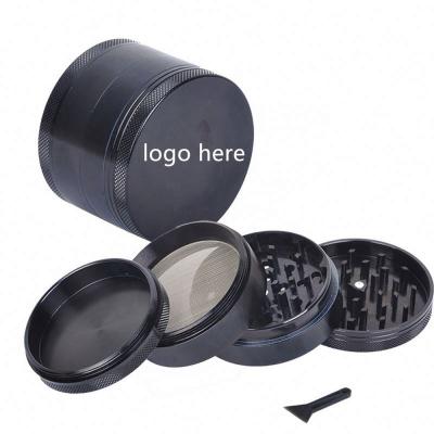 China Custom Logo Zinc Alloy Metal Tobacco Grinder Smoking Pipe 4 Layer Smoke Grinder Herb Weed Grinder for sale