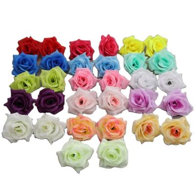 China Classic Artificial Flower Heads Camellia Rose Peony Flower Head Silk 7--8cm For Home Wedding Party Decorative Flowewrs for sale