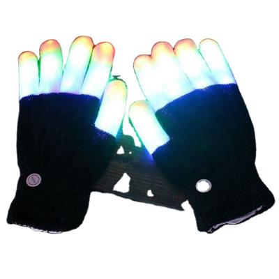 China Festival Decoration Led Luminous Gloves Led Performance Colorful Luminous Gloves Led Flash Lights Gloves for sale