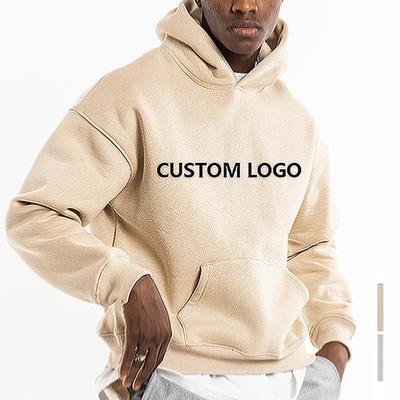 China 330-480 gsm high quality cotton fashion Anti-wrinkle hoodie men's streetwear oversized sweatshirt custom logo men hoodies for sale