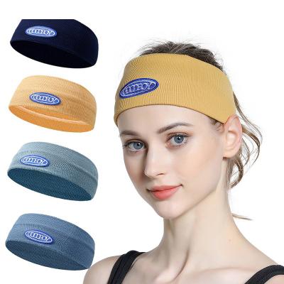 China Wholesale Breathable Adjustable Elasticity Stain New High Stretch Printed Knitted Solid Color Sports Headband Sports Yoga Fitness Equipment for sale