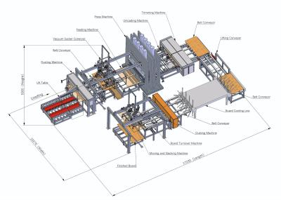 China Artificial Board Short Cycle Press Woodworking Hot Press Machine 20KW for sale