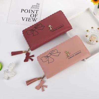 China 2021 New Lady Fancy Long Wallet Waterproof PU Card Wallet Leather Holders for sale