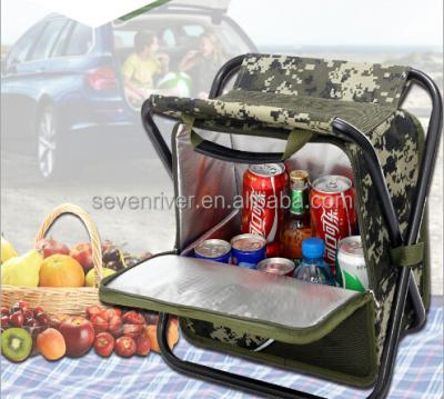 China Camouflage Food On Board Chair Cooler Multifunctional Portable Outdoor Tableware Picnic Bag Takeout Bag for sale