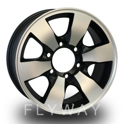 China Aluminum Flyway H616 Size 16X7.0 Black Machiend Face Wheel For Toyota Hilux for sale