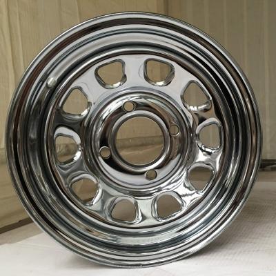 China FX002 Flyway Steel Wheel 4x4 Wheels White Black And Chrome Finish Treatment Can Make Bolt Hoof 5H 6H 8H 114.3 139.7 127 165.1 170 for sale