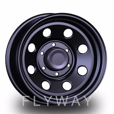 China FX001 15inch 16inch 17inch Steel Wheels 4x4 Flyway Steel Wheel For Offroad for sale