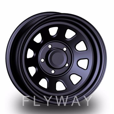 China Steel Wheels 4x4 Flyway FX002 4x4 Steel Wheel 17x10 8H165.1 ET-20 CB130 BLACK for sale