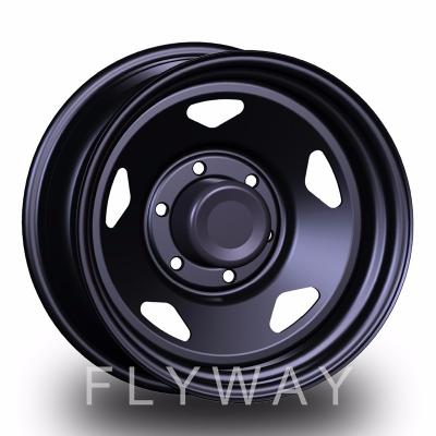 China 4x4 Wheels Steel Flyway FX005 15inch 16inch 17inch 4x4 Steel Wheel For Offroad for sale