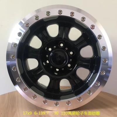 China FLYWAY H802 BEADLOCK Aluminum Alloy Wheel Rim 17x9.0 6H139.7 ET-30 CB110.2 For Offroad Trailer Cars for sale