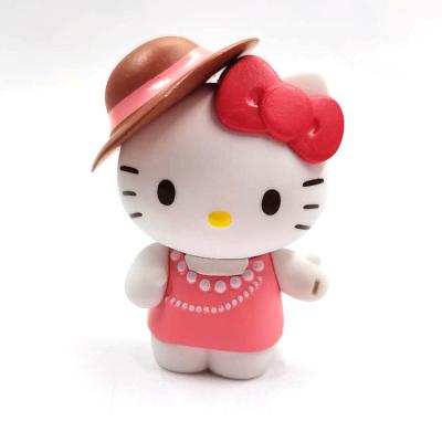 China Over 6 Years PVC Hello Kitty 3d Custom Figure Customizable DIY Blind Box With Blind Box PVC Cartoon Figure Toys for sale