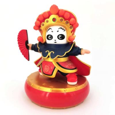 China Toy Factory Direct High Quality Cartoon Panda Model With Peking Opera Custom Toy Figure Commemorative Chinese Vinyl Changing Face for sale