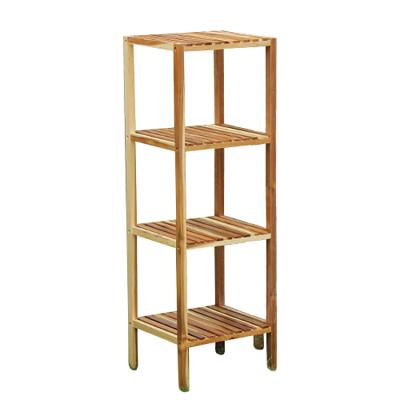 China 4 Layer Sustainable Bamboo Bathroom Storage Racks And Racks Multifunctional Shelves for sale