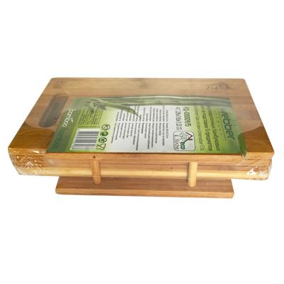 China Index Sustainable Bamboo Cutting Board Set All Natural Wood Chopper With Stand for sale