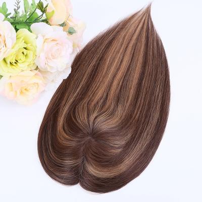 China Hot Selling Silk Top Straight Base 100% European Virgin Remy Hairpiece Unprocessed Silk Hair Wefted Back Hair Topper for sale