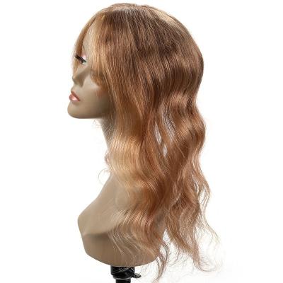 China Wholesale Unprocessed 100% European Virgin Human Hair Hairpiece Wavy Mono Top Human Hair Topper for sale