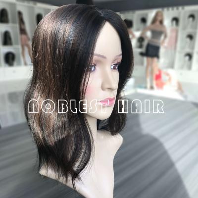 China European Remy Hair Hot Selling Highlighted Women's Hair Topper Wholesale European Remy Hair Hide Topper for sale