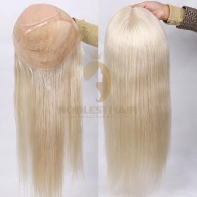 China Full HD Full HD Lace Frontal Hairpiece Topper European Virgin Swiss Glue Ash Blonde Virgin Women Topper for sale