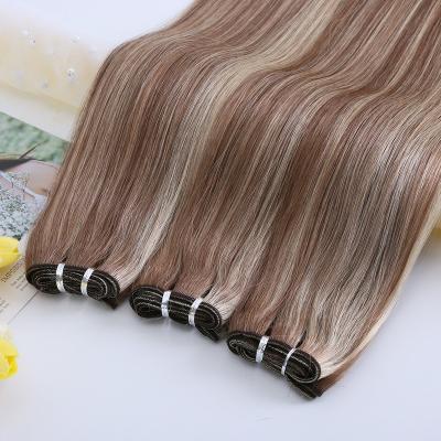 China Directly Wholesale 100% Unprocessed Double Virgin European Remy Human Hair 12A Cuticle Aligned Hair Wefts Extensions for sale