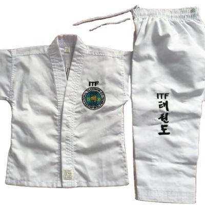 China High quality dobok UNIFORM Comfortable OEM TEAKWONDO TKD Taekwondo Wear Suits ITF Taekwondo Uniform for sale