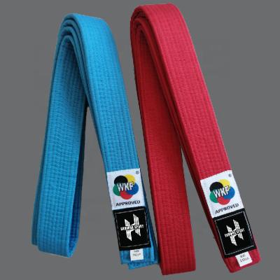 China The best selling 100% cotton 100% COTTON WKF KARATE RED& BLUE belts for training and competition for sale