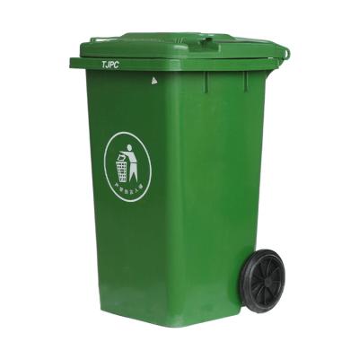 China Various Sizes Pedal Sustainable Outdoor Public Plastic Plastic Trash Can Large Wheeled Bins With Lid for sale