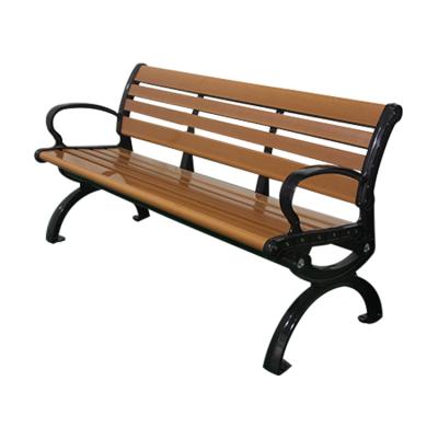 China Traditional Outdoor Urban Public Garden Patio Wooden Metal Chair Benches With Backs for sale