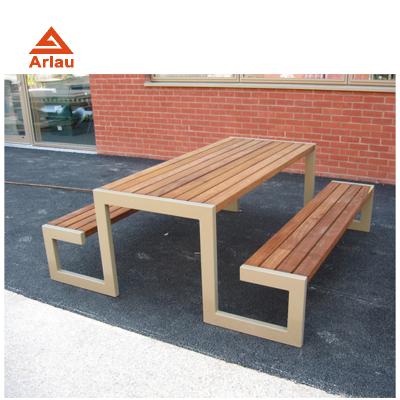 China Solid Wood Modern Picnic Table Set Picnic Plastic Wood Wooden Tables In Outdoor for sale