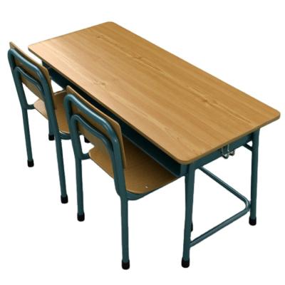 China Modern Classroom Student Office Furniture Double School Desks And Chairs For Secondary Schools for sale