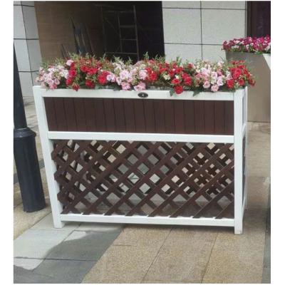 China Arlau Modern Garden Decoration Planter Pot Recycle Plastic Composite Wood Pots Planters for sale