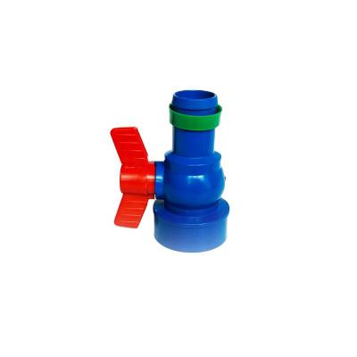 China 28mm General Farm Irrigation Fitting 1 Inch PVC Ball Valve 28 Female Pull Ring Straight Through Valve With Thread Round Ring1-1/4