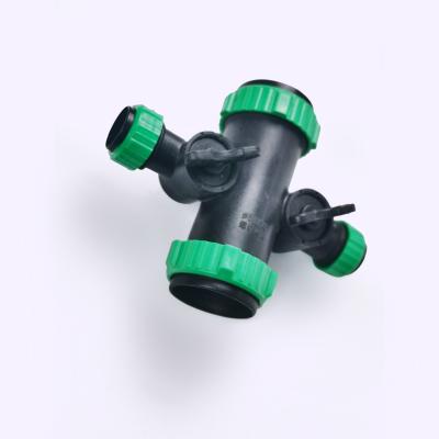 China Agricultural Irrigation China Mans Connector Irrigation Garden 2 Sprinklers Inch*1 50*28mm Inch Thru Ball Valve Hose End With Wire Cut for sale