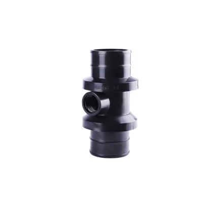 China Agricultural Irrigation Plastic Quick Hose Coupling Hidraulic Black Tee Hose Fitting Connector For Connect Irrigation Sprinkler 75mm*1