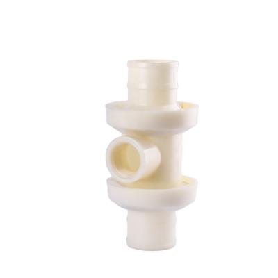 China Agricultural Plastic Valve Irrigation Pipes White ABS Tee Quick Coupling Hose Fitting Connector For Connect Irrigation Sprinkler 2inch*1