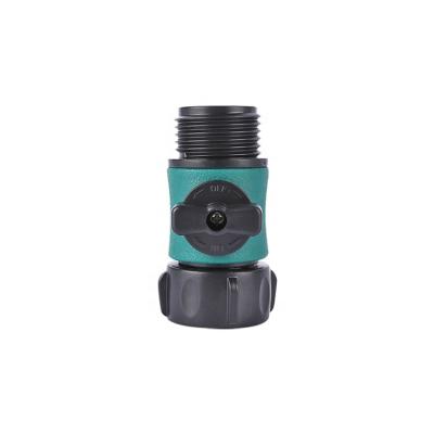 China Plastic Male Irrigation Valve 3/4 Inch Water Shutoff Connector For Garden Faucet, Connector For Quick Wash Station for sale