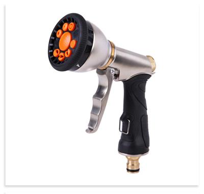 China Variable Flow Control Garden Hose Spray Nozzle 9 Functions Water Gun Car Wash Nozzle Hot Selling Water Gun for sale