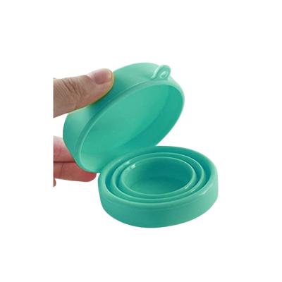 China Collapsible Foldable Reusable Menstrual Cup Period Cup Silicon Water Bottle Water Bottle Silicone Cup for sale