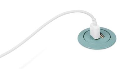 China Round Charger Grommet Desktop Usb Charging Station PC Shell for sale