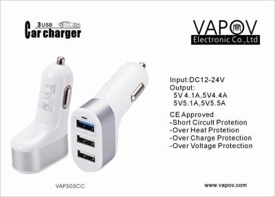 China 3 Port  USB  Car Charger 5.4A   For  Apple / Android / Samsung Mobile Phone , Tablet PC for sale