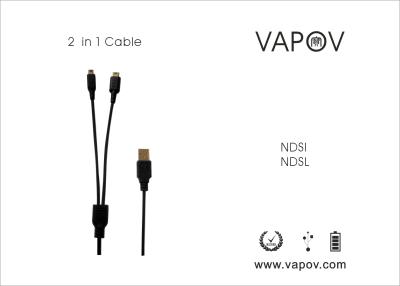 China 2 en 1 cable de la carga por USB para el jugador NDSL/NDSI/3DS del juego de Ninten en venta