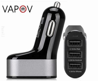 China Gun shape  5.1 A 3 Port high speed USB  Car Charger , Custom Car Mobile Charger for sale