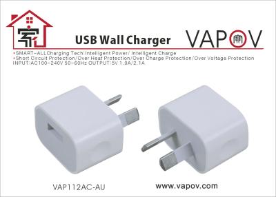 China 10.5W AU plug Smart 2.1A USB Wall Charger  For Samsung  Apple and Android Mobile Phone And Tablet SAA for sale