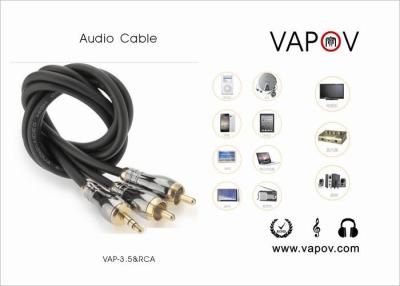 China 3.5mm Audio Cable Aux TO Dual 6.35MM Cable For CD DVD MP4 Mobile Phone for sale