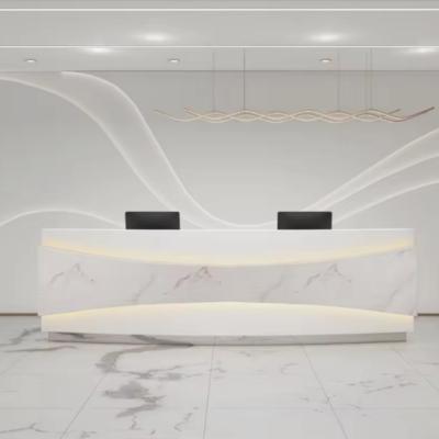 China Modern Furniture 2304 Modern Office Reception Desk for Beauty Salon Front Desk or Office Reception Counter for sale