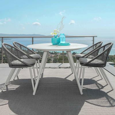 China Outdoor Leisure Modern Outdoor Coffee Table Rattan Metal Style Rattan Chair Table for sale